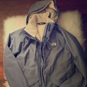 Baby blue North Face winter coat! Very warm!